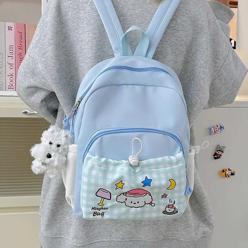 Kewuku Nylon Backpack Unisex Multicolor-14