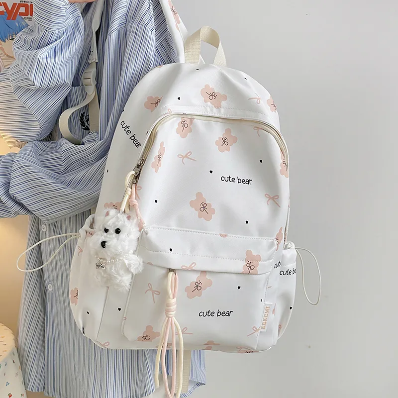 Kewuku Nylon Backpack Unisex Multicolor-19