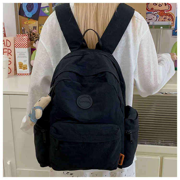 Kewuku Nylon Fabric Backpack Unisex Multicolor-6