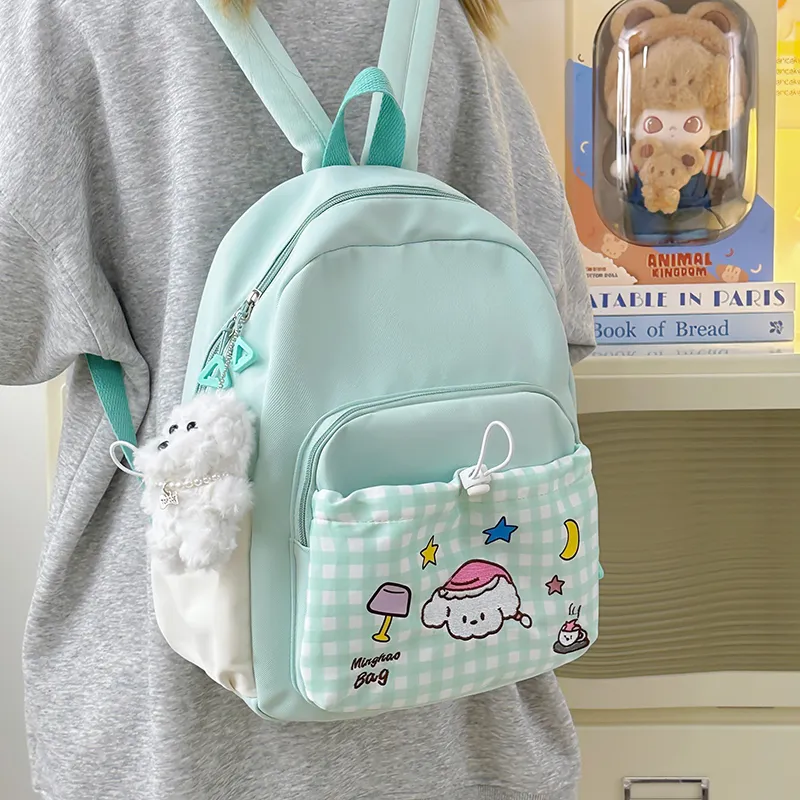 Kewuku Nylon Backpack Unisex Multicolor-9
