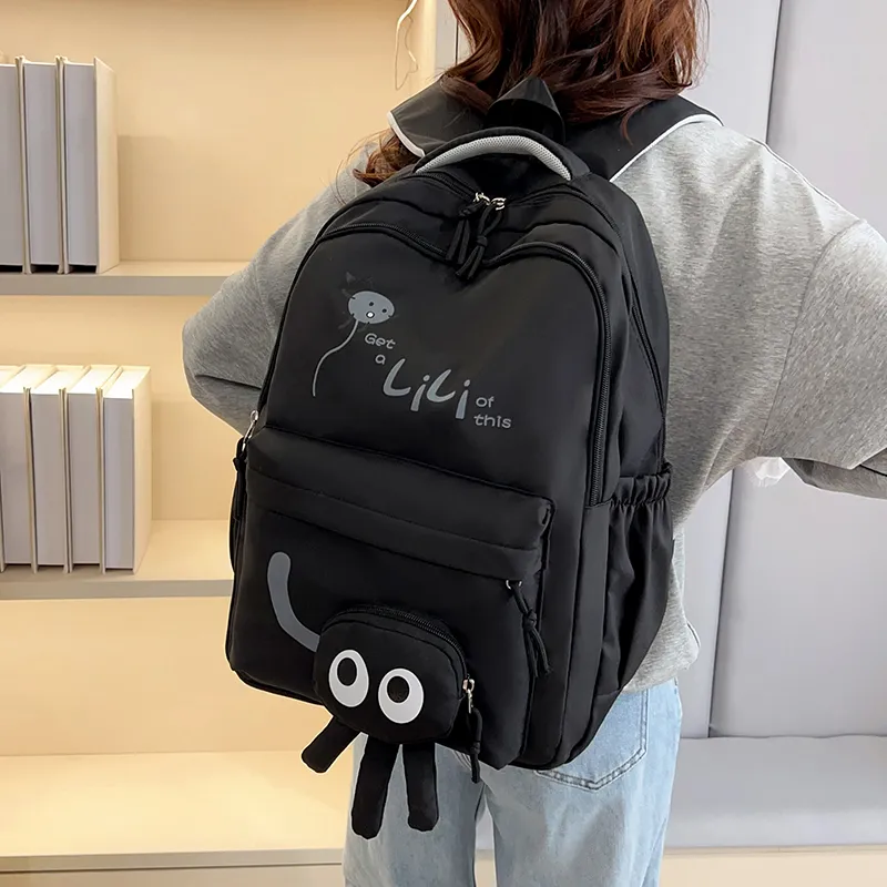 Kewuku Nylon Fabric Backpack Regular Unisex Multicolor-9