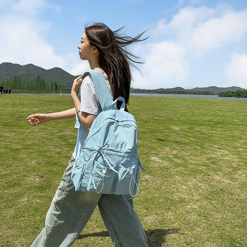 Kewuku Nylon Backpack Unisex Multicolor-13