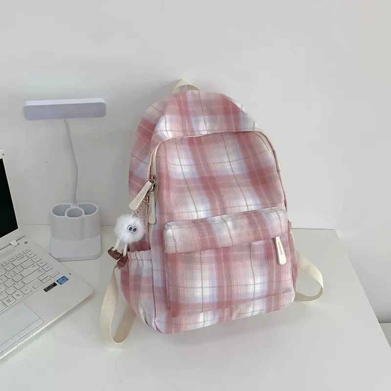 Kewuku Nylon Fabric Backpack Unisex Multicolor-4