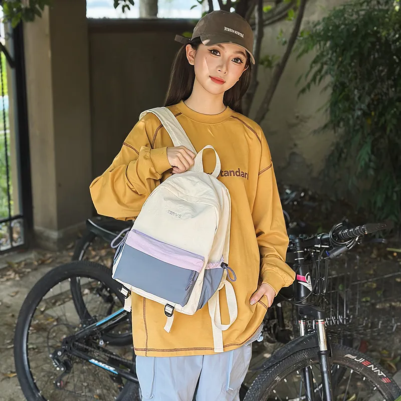 Kewuku Nylon Backpack Unisex Multicolor-11
