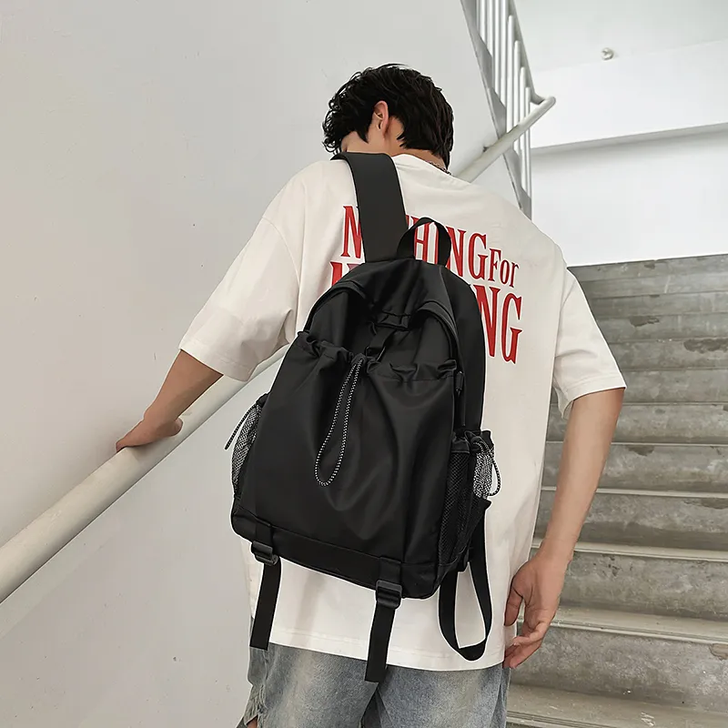 Kewuku Nylon Fabric Backpack Unisex Multicolor-6