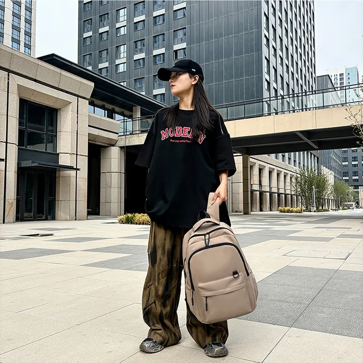 Kewuku Nylon Backpack Unisex Multicolor-9