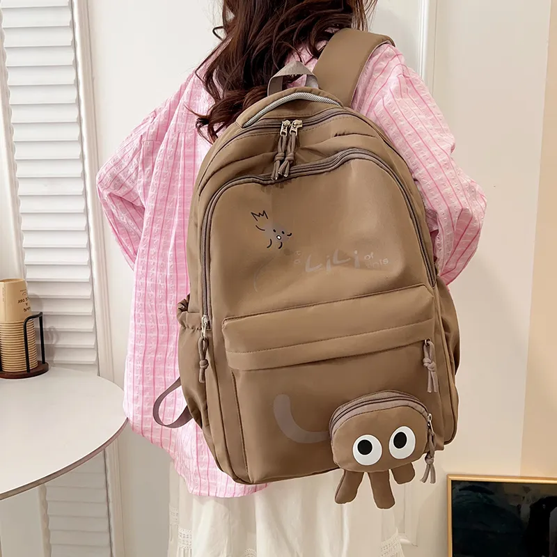 Kewuku Nylon Fabric Backpack Regular Unisex Multicolor-13