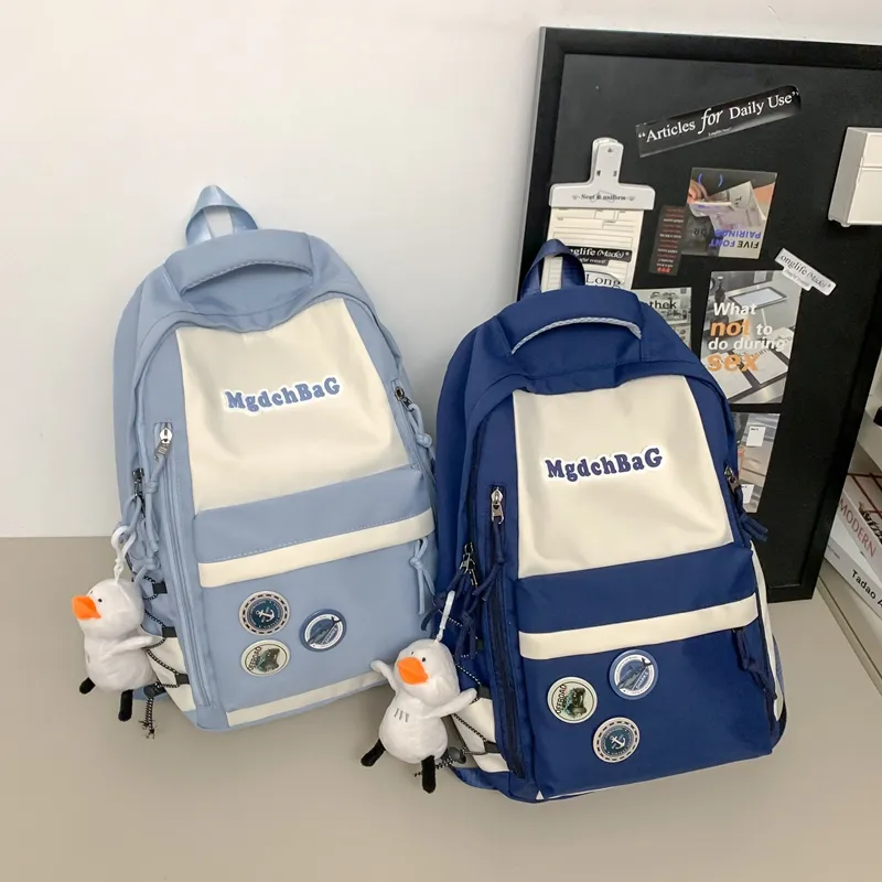 Kewuku Nylon Backpack Unisex Multicolor-18