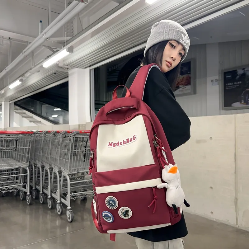 Kewuku Nylon Backpack Unisex Multicolor-9