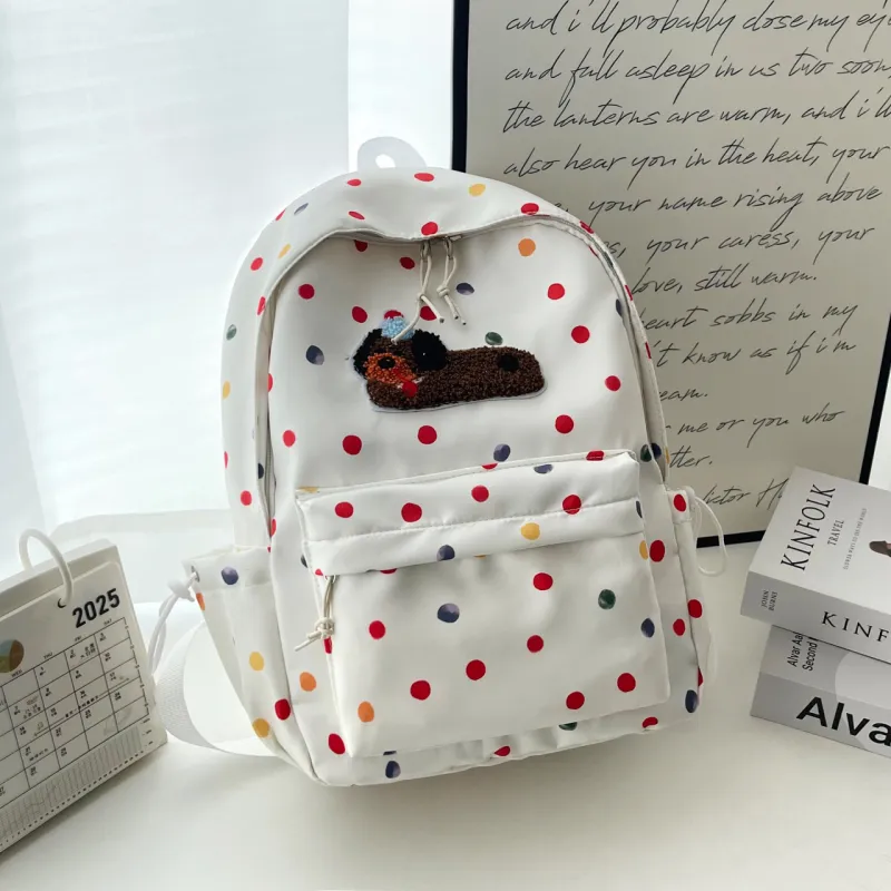 Kewuku Nylon Backpack Regular Unisex White/Black-6