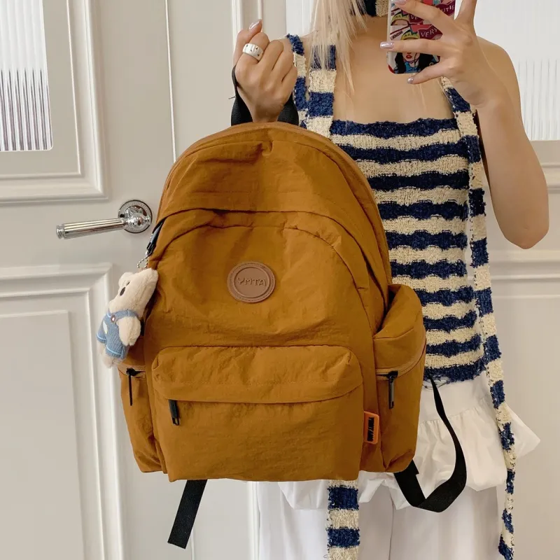 Kewuku Nylon Fabric Backpack Unisex Multicolor-10