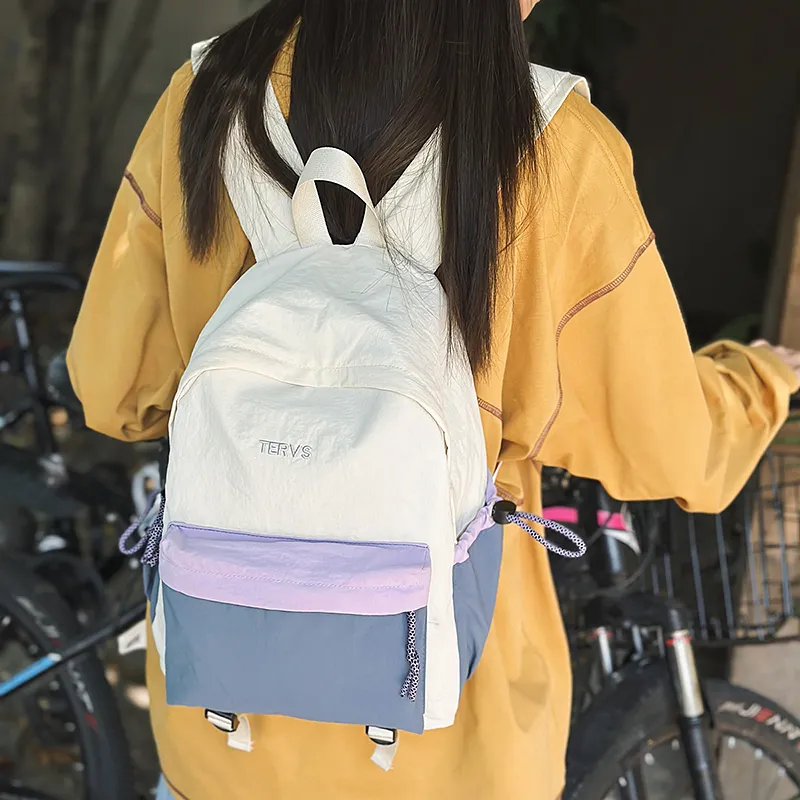Kewuku Nylon Backpack Unisex Multicolor-12