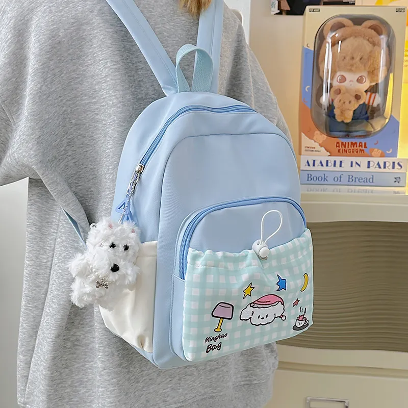 Kewuku Nylon Backpack Unisex Multicolor-13