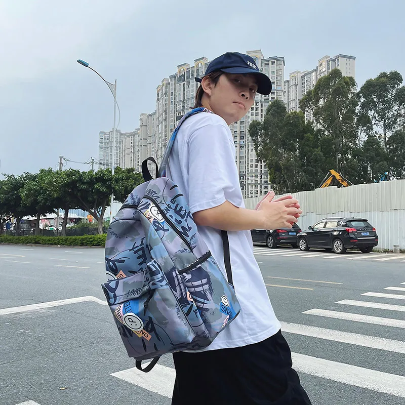 Kewuku Nylon Backpack Unisex Multicolor-11