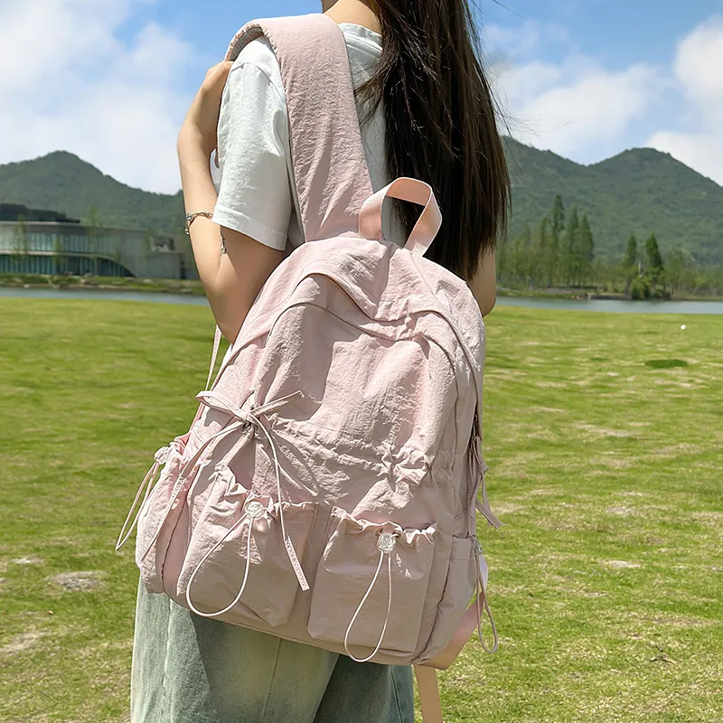 Kewuku Nylon Backpack Unisex Multicolor-19