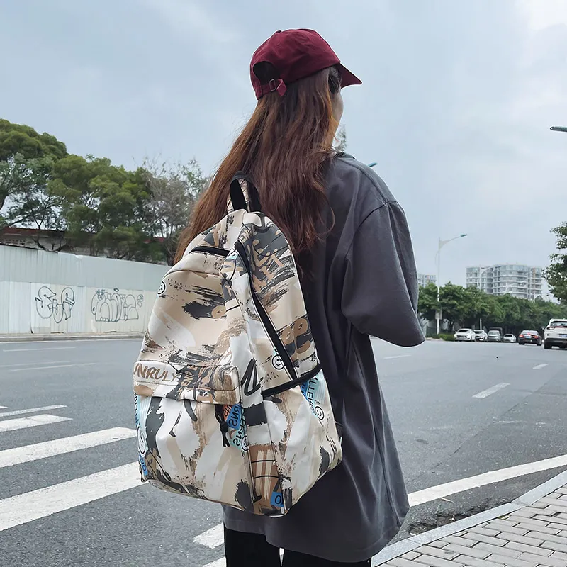 Kewuku Nylon Backpack Unisex Multicolor-6