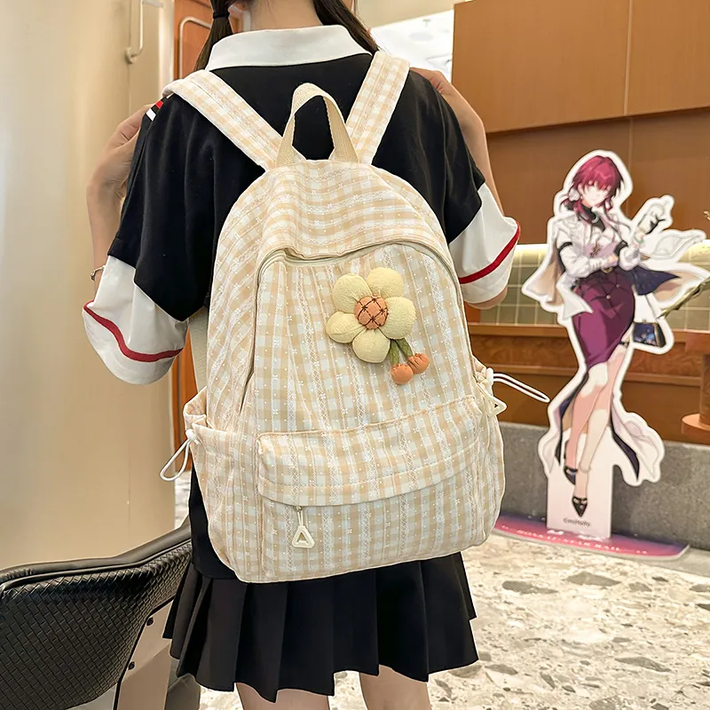 Kewuku Nylon Backpack Unisex Multicolor-15