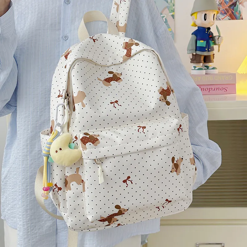 Kewuku Nylon Backpack Unisex Multicolor-18