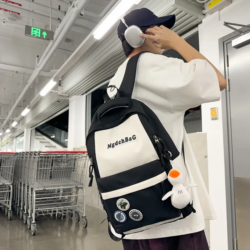Kewuku Nylon Backpack Unisex Multicolor-4