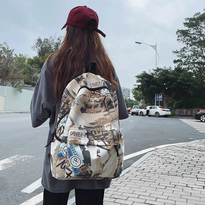 Kewuku Nylon Backpack Unisex Multicolor-7