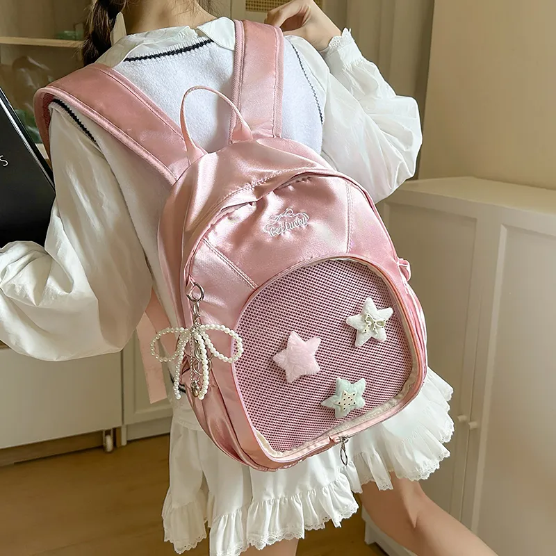 Kewuku Polyester Backpack Regular Women's Multicolor-17