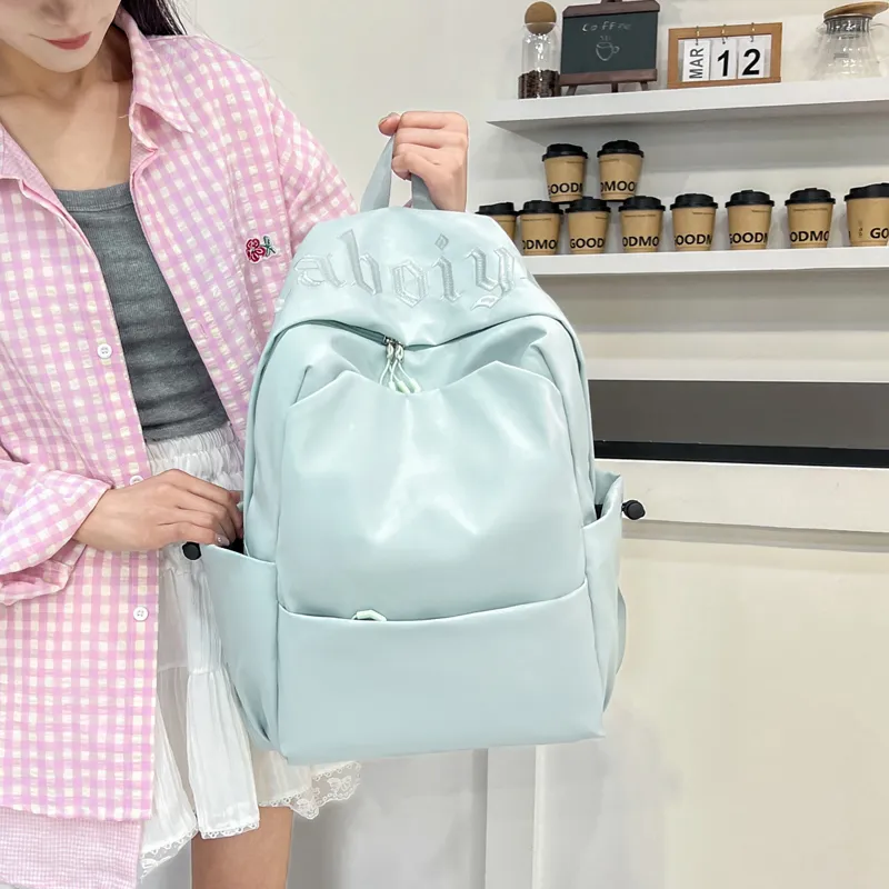 Kewuku Nylon Fabric Backpack Unisex Multicolor-13