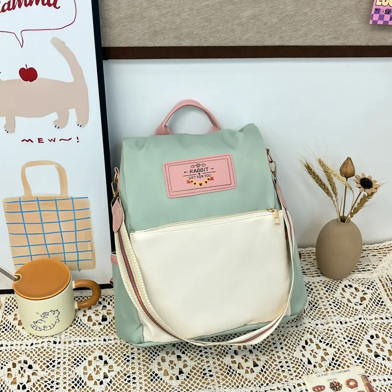 Kewuku Nylon Backpack Unisex Multicolor-11