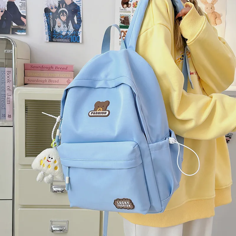 Kewuku Nylon Backpack Unisex Multicolor-16