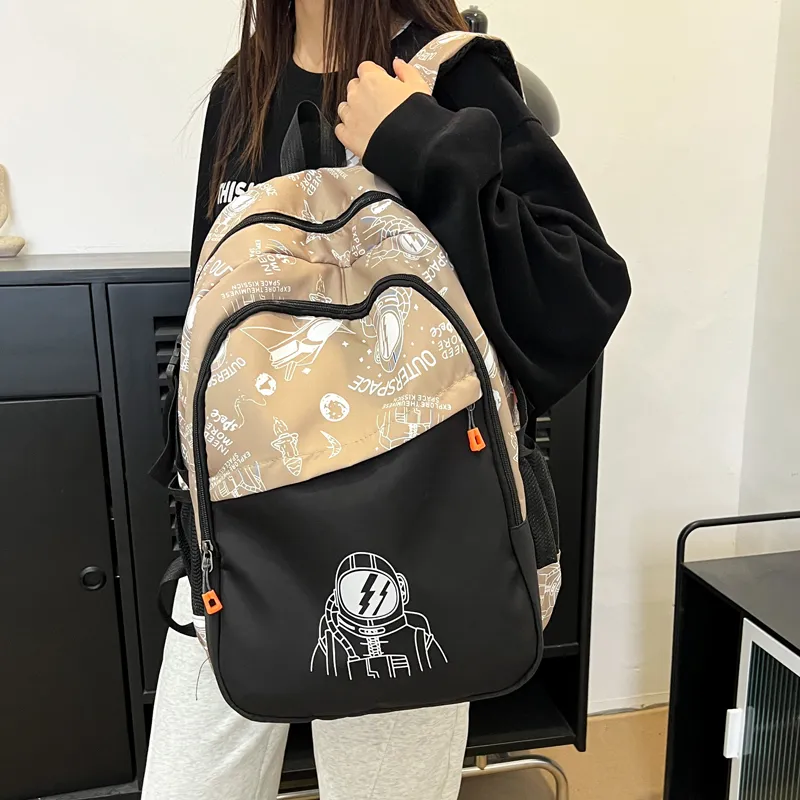 Kewuku Fabric Backpack Regular Unisex Multicolor-12