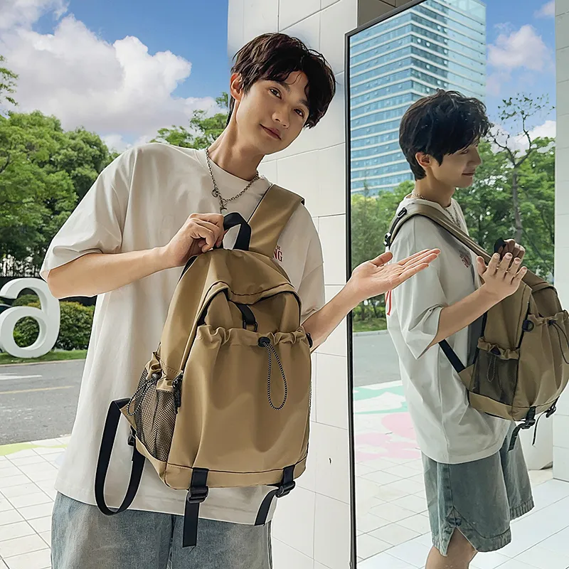Kewuku Nylon Fabric Backpack Unisex Multicolor-14