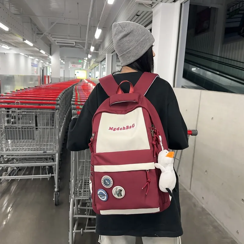 Kewuku Nylon Backpack Unisex Multicolor-8