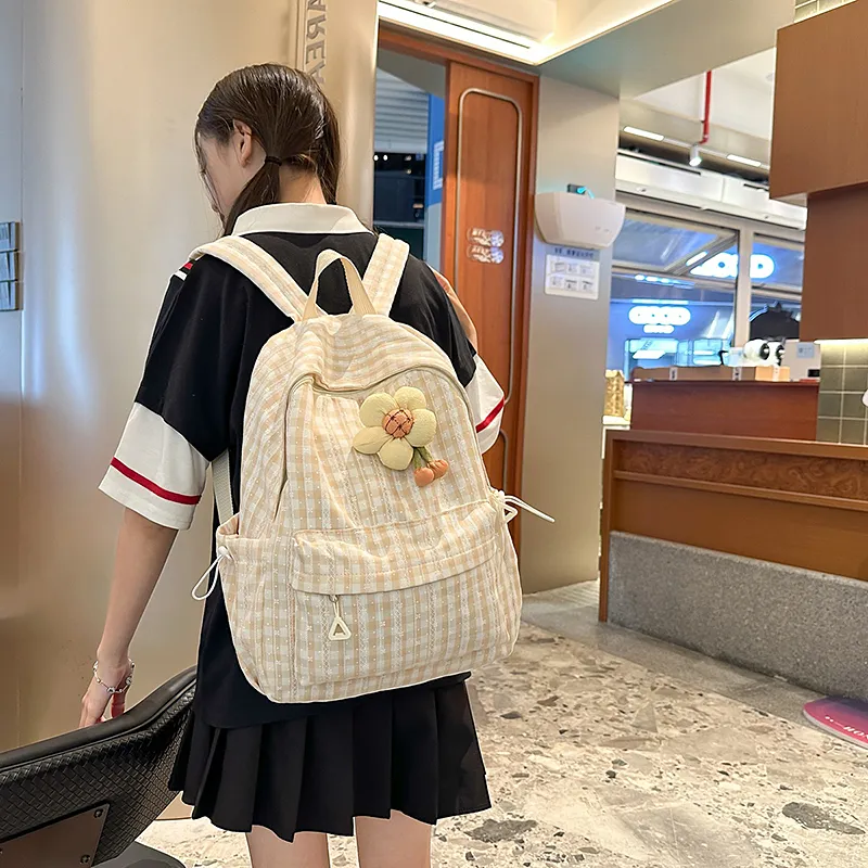 Kewuku Nylon Backpack Unisex Multicolor-16