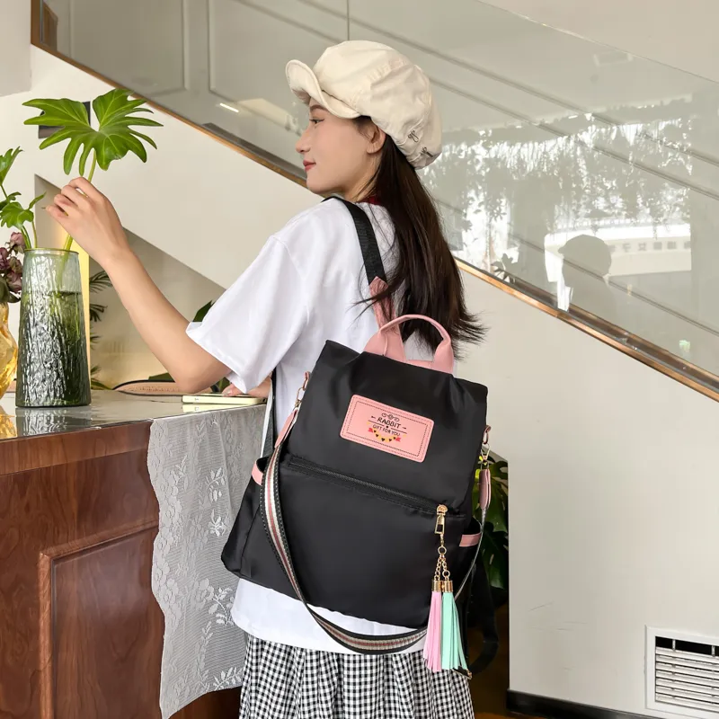 Kewuku Nylon Backpack Unisex Multicolor-8