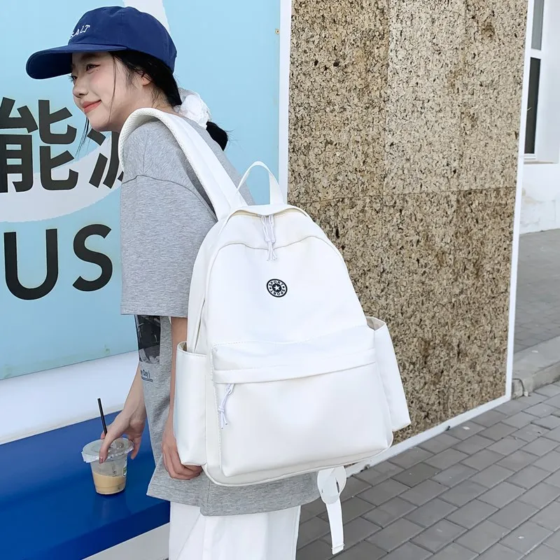 Kewuku Nylon Fabric Backpack Unisex Multicolor-3