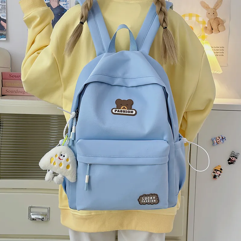 Kewuku Nylon Backpack Unisex Multicolor-15
