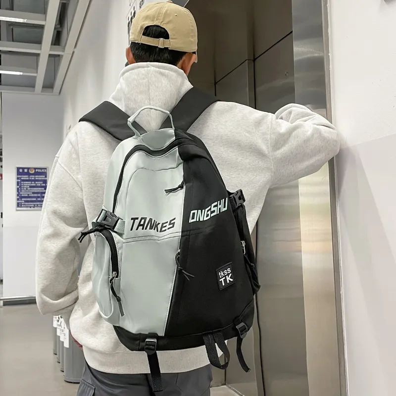 Kewuku Nylon Backpack Unisex Multicolor-15