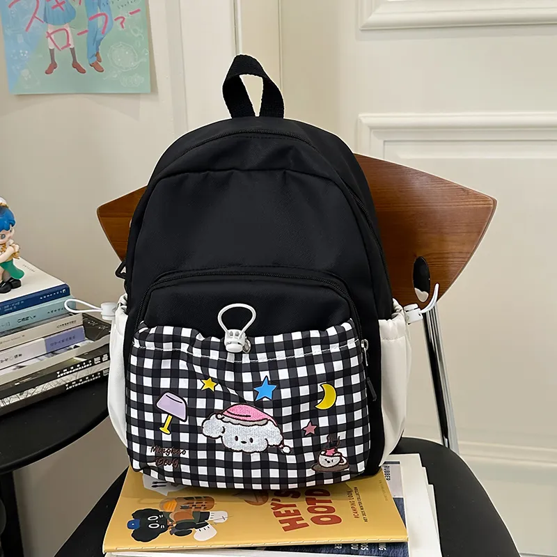 Kewuku Nylon Backpack Unisex Multicolor-2
