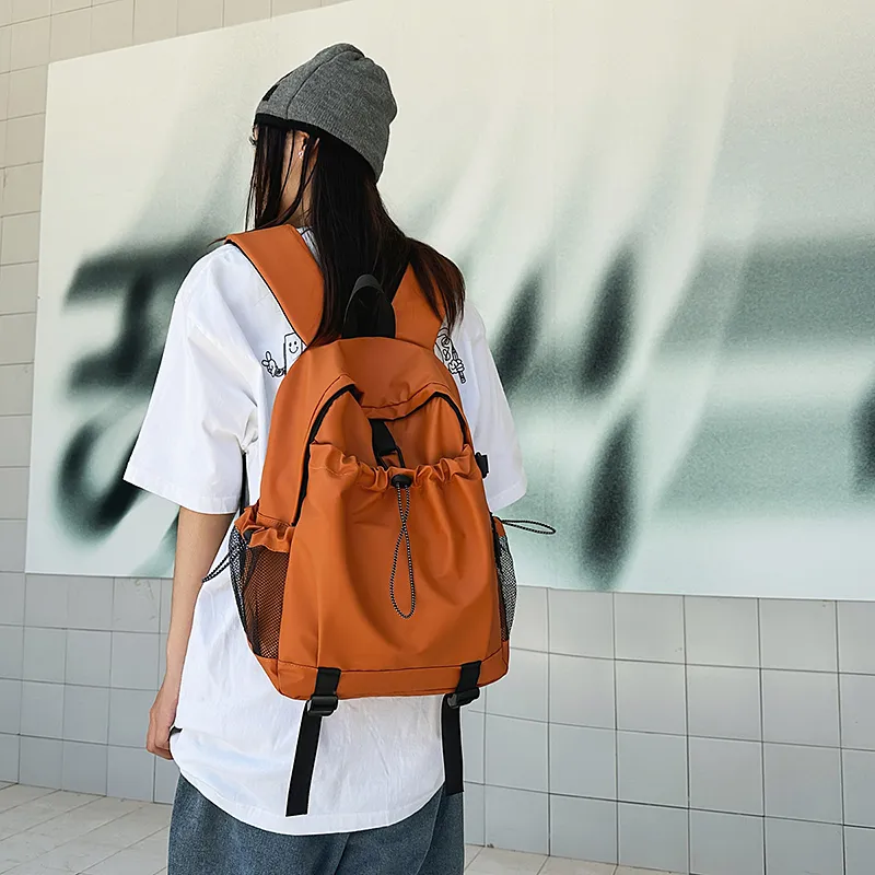 Kewuku Nylon Fabric Backpack Unisex Multicolor-9