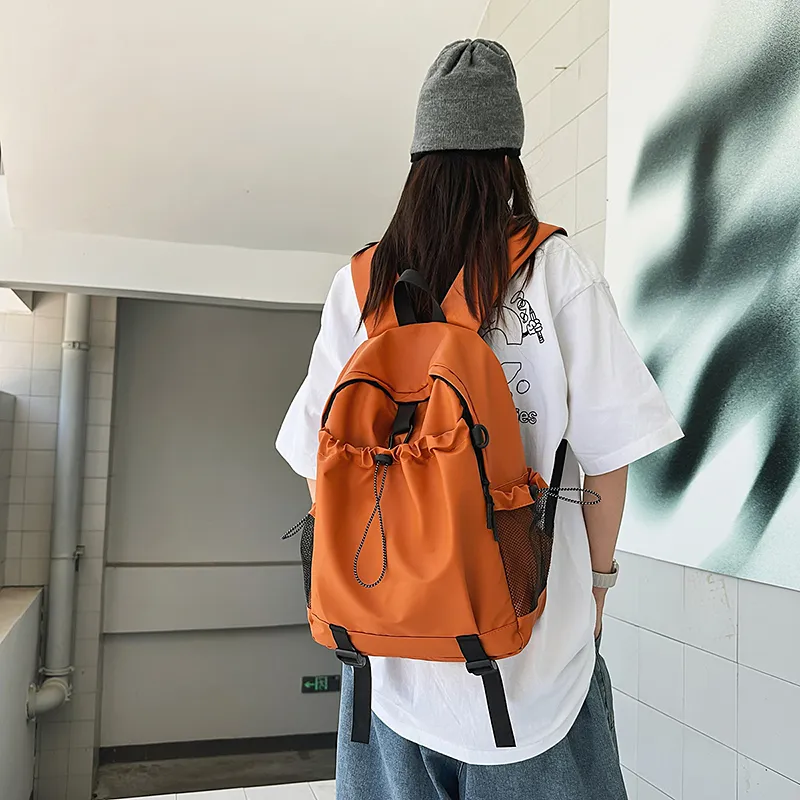 Kewuku Nylon Fabric Backpack Unisex Multicolor-10