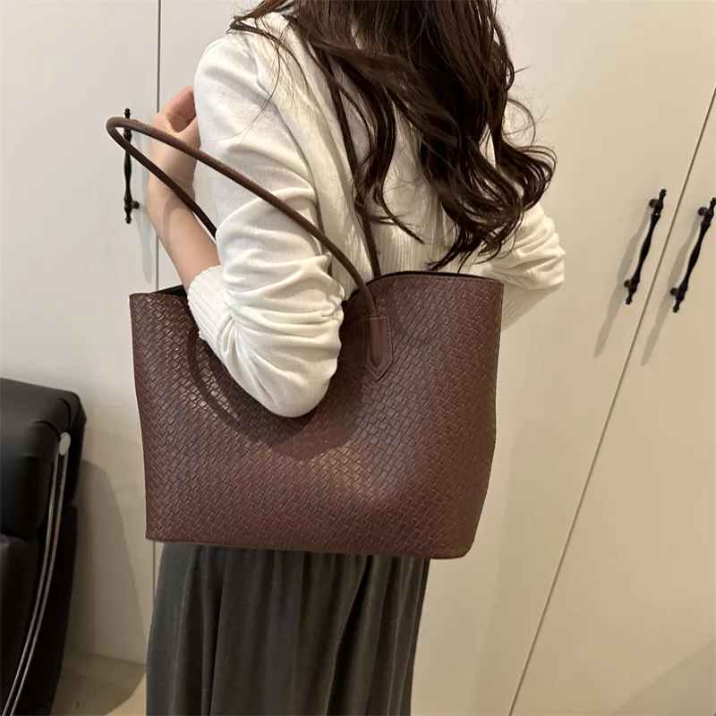 Kewuku PU Shoulder Bag Unisex Ecru/Silver/Black/Coffee-19