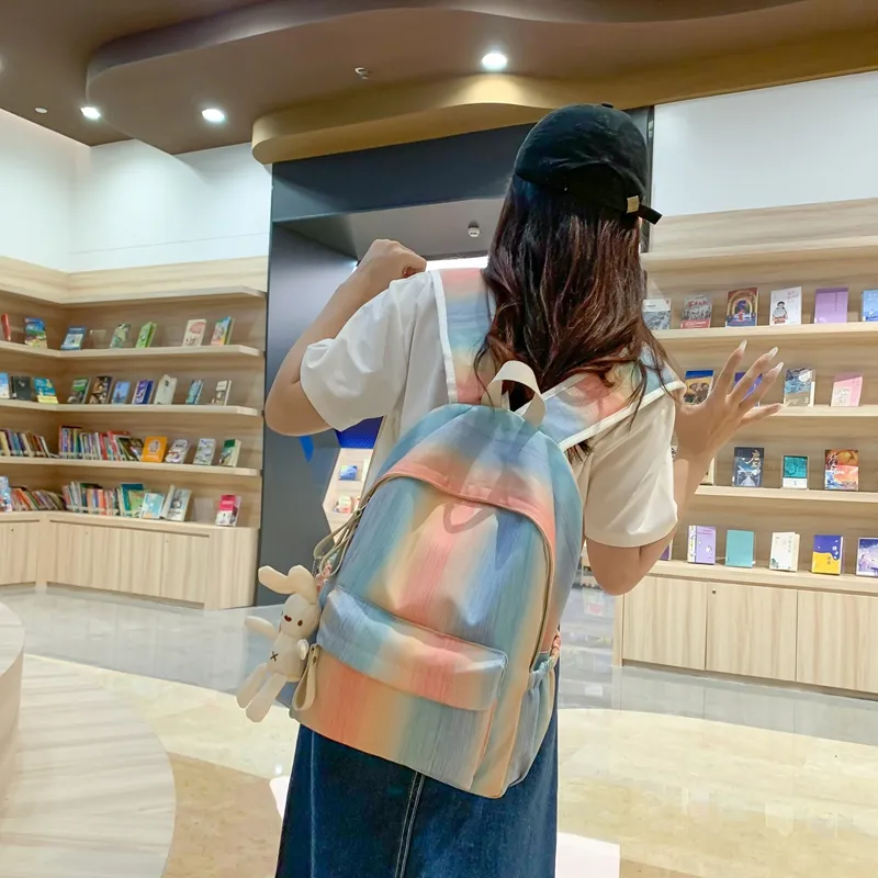 Kewuku PU Backpack Women's Multicolor-10