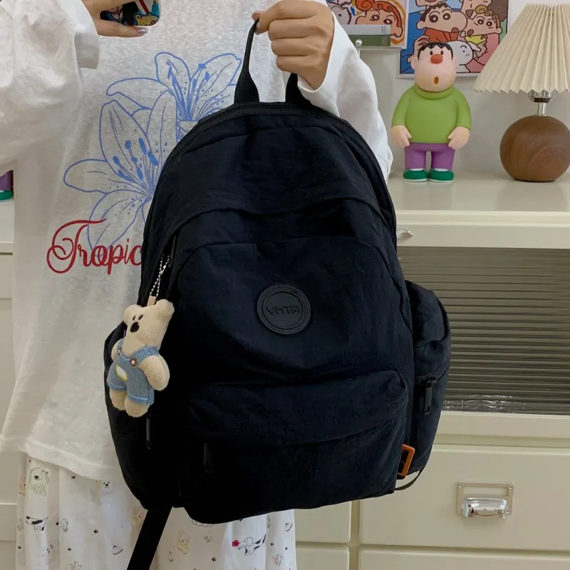 Kewuku Nylon Fabric Backpack Unisex Multicolor-5