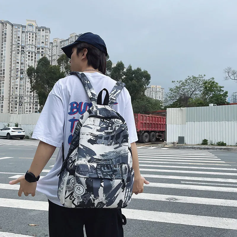 Kewuku Nylon Backpack Unisex Multicolor-2