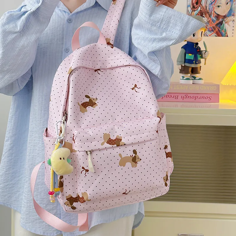 Kewuku Nylon Backpack Unisex Multicolor-13