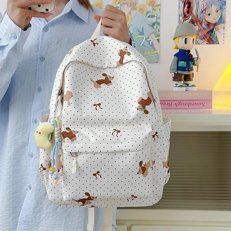 Kewuku Nylon Backpack Unisex Multicolor-19