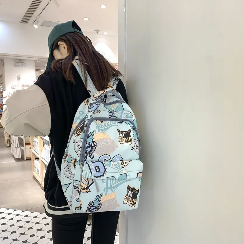 Kewuku Nylon Backpack Unisex Multicolor-12