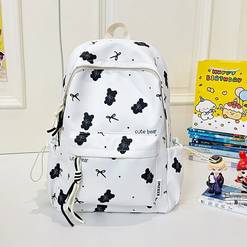 Kewuku Nylon Backpack Unisex Multicolor-3