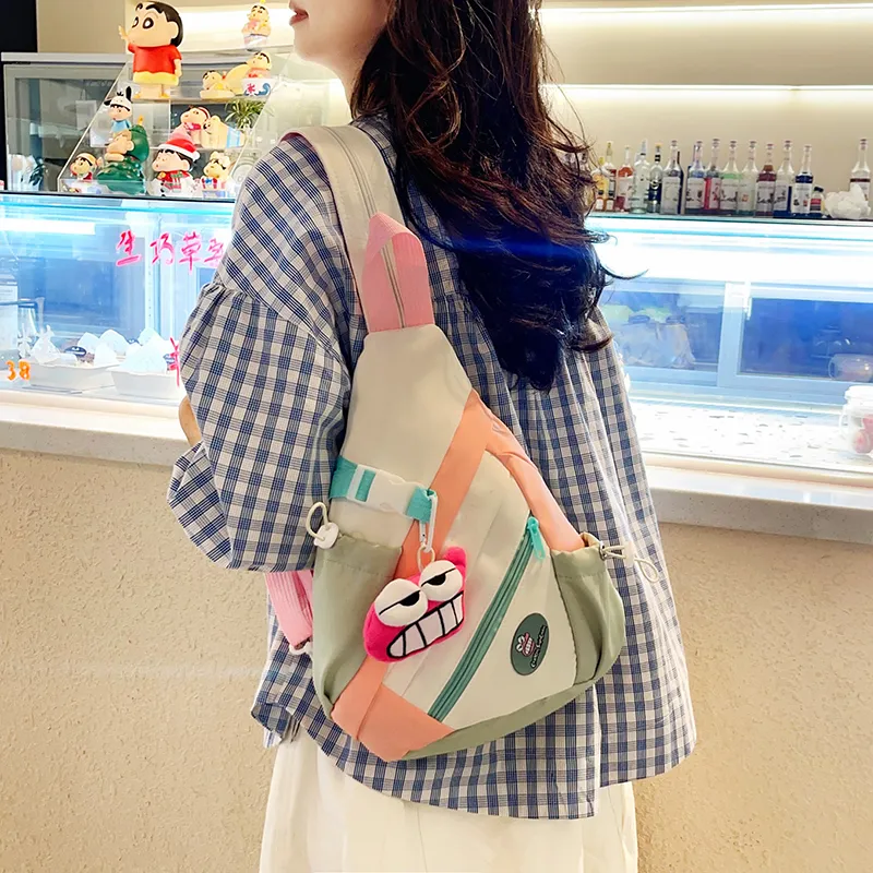 Kewuku Nylon One Shoulder Crossbody Backpack Women's Multicolor-2