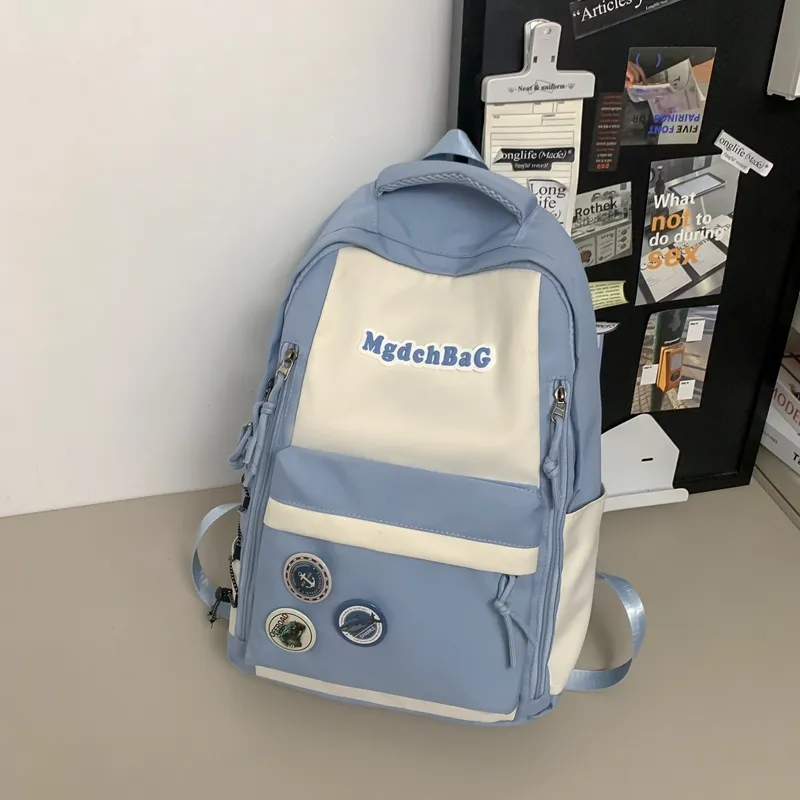 Kewuku Nylon Backpack Unisex Multicolor-17
