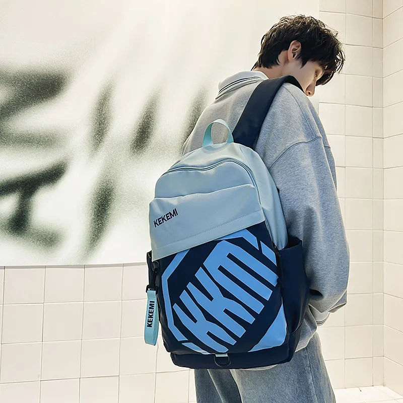 Kewuku Nylon Backpack Regular Unisex Multicolor-16